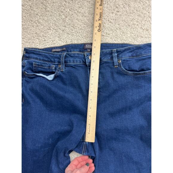 NYDJ Barbara Bootcut Jeans Womens 16 Blue Dark Wash Stretch Lifttuck Technology - Picture 8 of 12